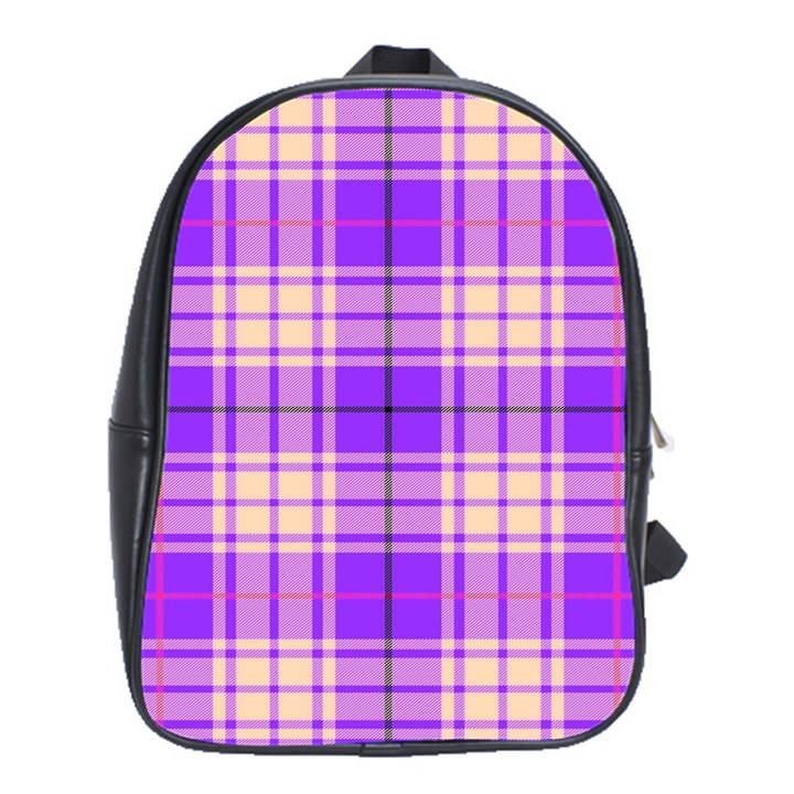 Pink Tartan 6 School Bag (XL)