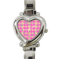 Pink Tartan 4 Heart Italian Charm Watch by tartantotartanspink2