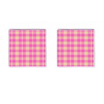 Pink Tartan 4 Cufflinks (Square) Front(Pair)