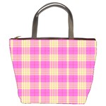 Pink Tartan 4 Bucket Bag Front