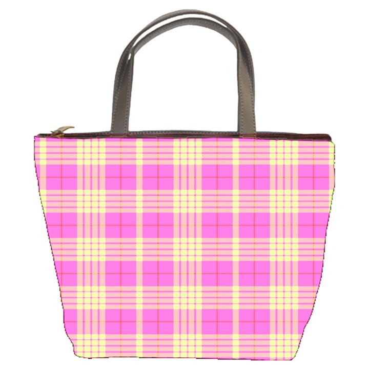 Pink Tartan 4 Bucket Bag