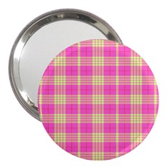 Pink Tartan 4 3  Handbag Mirrors