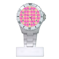 Pink Tartan 4 Plastic Nurses Watch by tartantotartanspink2