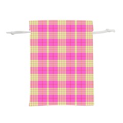 Pink Tartan 4 Lightweight Drawstring Pouch (s) by tartantotartanspink2