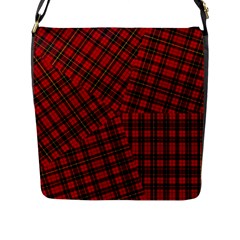 Wallace Modern Flap Closure Messenger Bag (l) by tartantotartansred2