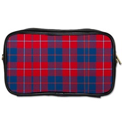 Galloway Red Modern Tartan Toiletries Bag (one Side) by tartantotartansred2