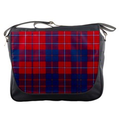 Galloway Red Modern Tartan Messenger Bag by tartantotartansred2