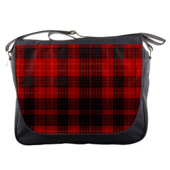 Cameron Clan Modern Tartan Messenger Bag by tartantotartansred2