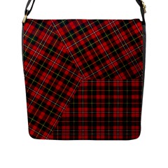 Boyd Modern Tartan Flap Closure Messenger Bag (l) by tartantotartansred2