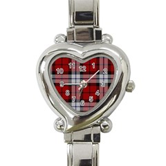 Brodie Dress Tartan Heart Italian Charm Watch by tartantotartansred2