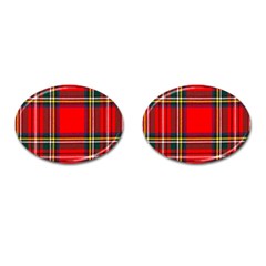 Stewart Royal Modern Heavy Weight Tartan Cufflinks (oval) by tartantotartansred2