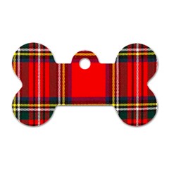 Stewart Royal Modern Heavy Weight Tartan Dog Tag Bone (two Sides) by tartantotartansred2