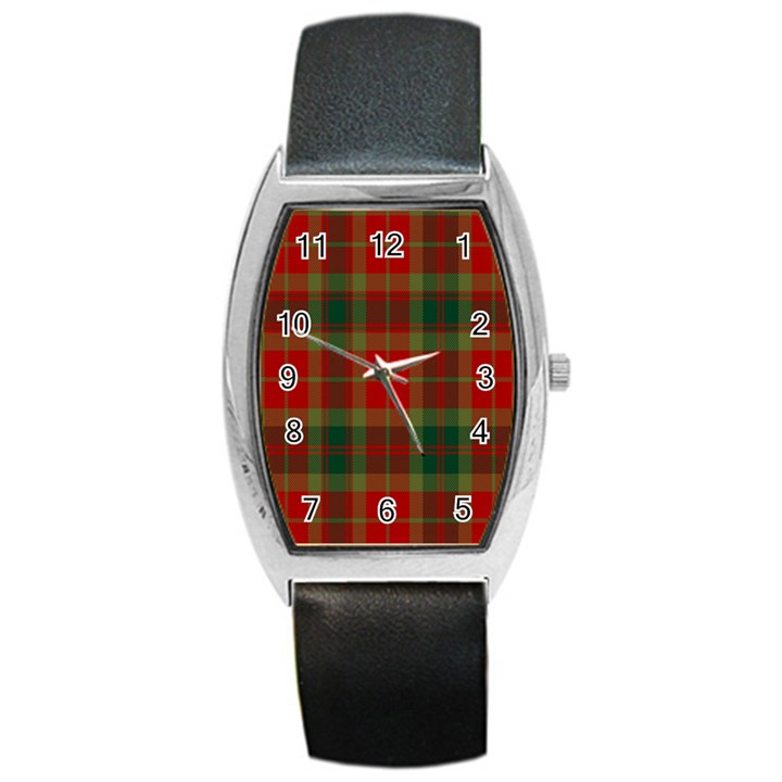 78th  Fraser Highlanders Tartan Barrel Style Metal Watch