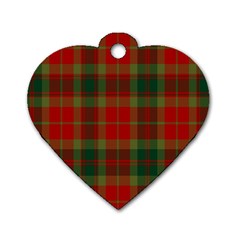 78th  Fraser Highlanders Tartan Dog Tag Heart (one Side) by tartantotartansred2