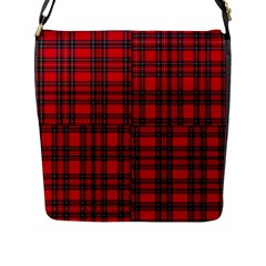 Royal Stewart Tartan Flap Closure Messenger Bag (l)