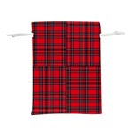 Royal Stewart Tartan Lightweight Drawstring Pouch (L) Front