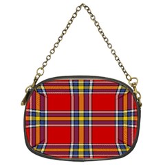 Tartan Pattern 40 Chain Purse (two Sides)