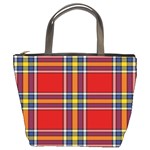 Tartan Pattern 40 Bucket Bag Front