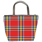 Tartan Pattern 40 Bucket Bag Back