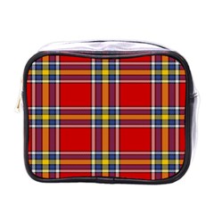 Tartan Pattern 40 Mini Toiletries Bag (one Side) by tartantotartansreddesign2