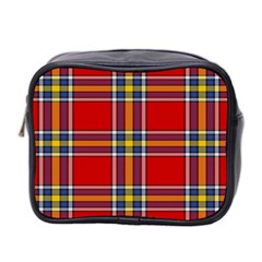 Tartan Pattern 40 Mini Toiletries Bag (two Sides) by tartantotartansreddesign2