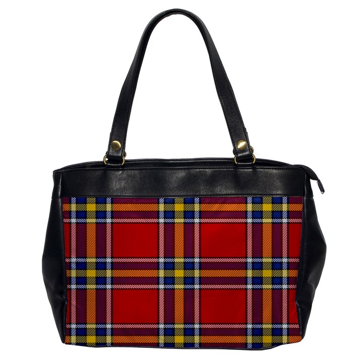 Tartan Pattern 40 Oversize Office Handbag