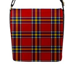 Tartan Pattern 40 Flap Closure Messenger Bag (l) by tartantotartansreddesign2