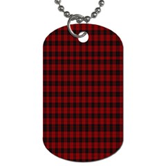 Tartan Red Dog Tag (two Sides)