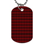 Tartan Red Dog Tag (Two Sides) Front