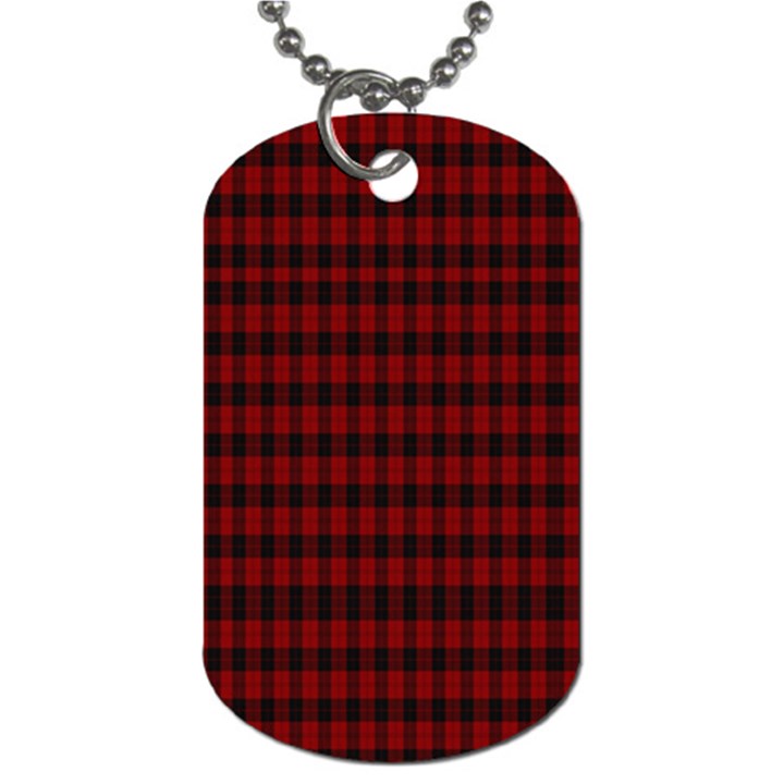 Tartan Red Dog Tag (Two Sides)