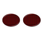 Tartan Red Cufflinks (Oval) Front(Pair)