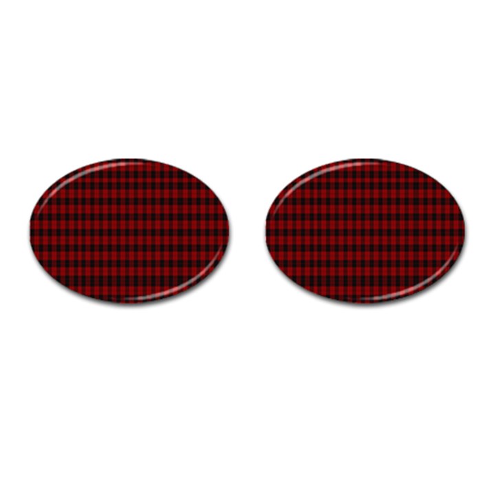 Tartan Red Cufflinks (Oval)