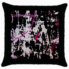 Chaos At The Wall Throw Pillow Case (black) by DimitriosArt