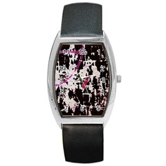 Chaos At The Wall Barrel Style Metal Watch by DimitriosArt