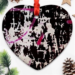 Chaos At The Wall Heart Ornament (two Sides)