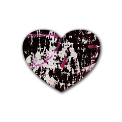 Chaos At The Wall Rubber Heart Coaster (4 Pack) by DimitriosArt