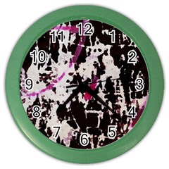 Chaos At The Wall Color Wall Clock by DimitriosArt