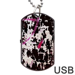 Chaos At The Wall Dog Tag Usb Flash (one Side) by DimitriosArt