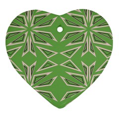 Abstract Pattern Geometric Backgrounds   Heart Ornament (two Sides) by Eskimos