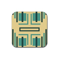 Abstract Pattern Geometric Backgrounds   Rubber Coaster (square) by Eskimos