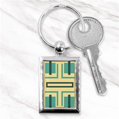 Abstract Pattern Geometric Backgrounds   Key Chain (rectangle) by Eskimos