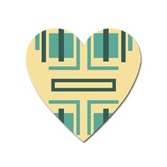 Abstract Pattern Geometric Backgrounds   Heart Magnet by Eskimos