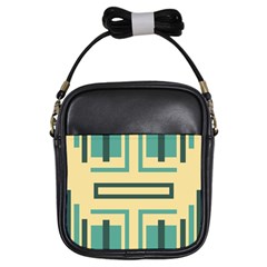 Abstract Pattern Geometric Backgrounds   Girls Sling Bag by Eskimos