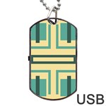 Abstract pattern geometric backgrounds   Dog Tag USB Flash (Two Sides) Front