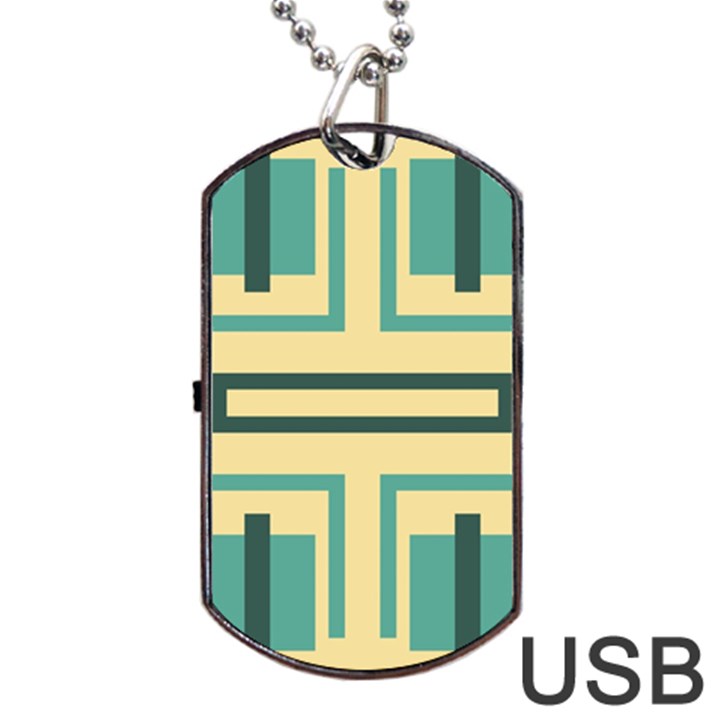 Abstract pattern geometric backgrounds   Dog Tag USB Flash (Two Sides)