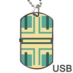 Abstract pattern geometric backgrounds   Dog Tag USB Flash (Two Sides) Back