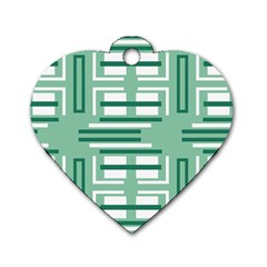 Abstract Pattern Geometric Backgrounds   Dog Tag Heart (one Side) by Eskimos