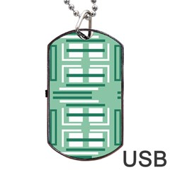 Abstract Pattern Geometric Backgrounds   Dog Tag Usb Flash (two Sides) by Eskimos