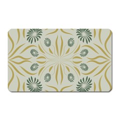 Floral Folk Damask Pattern Fantasy Flowers  Magnet (rectangular) by Eskimos