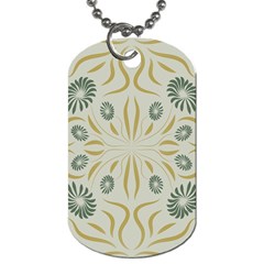 Floral Folk Damask Pattern Fantasy Flowers  Dog Tag (two Sides) by Eskimos